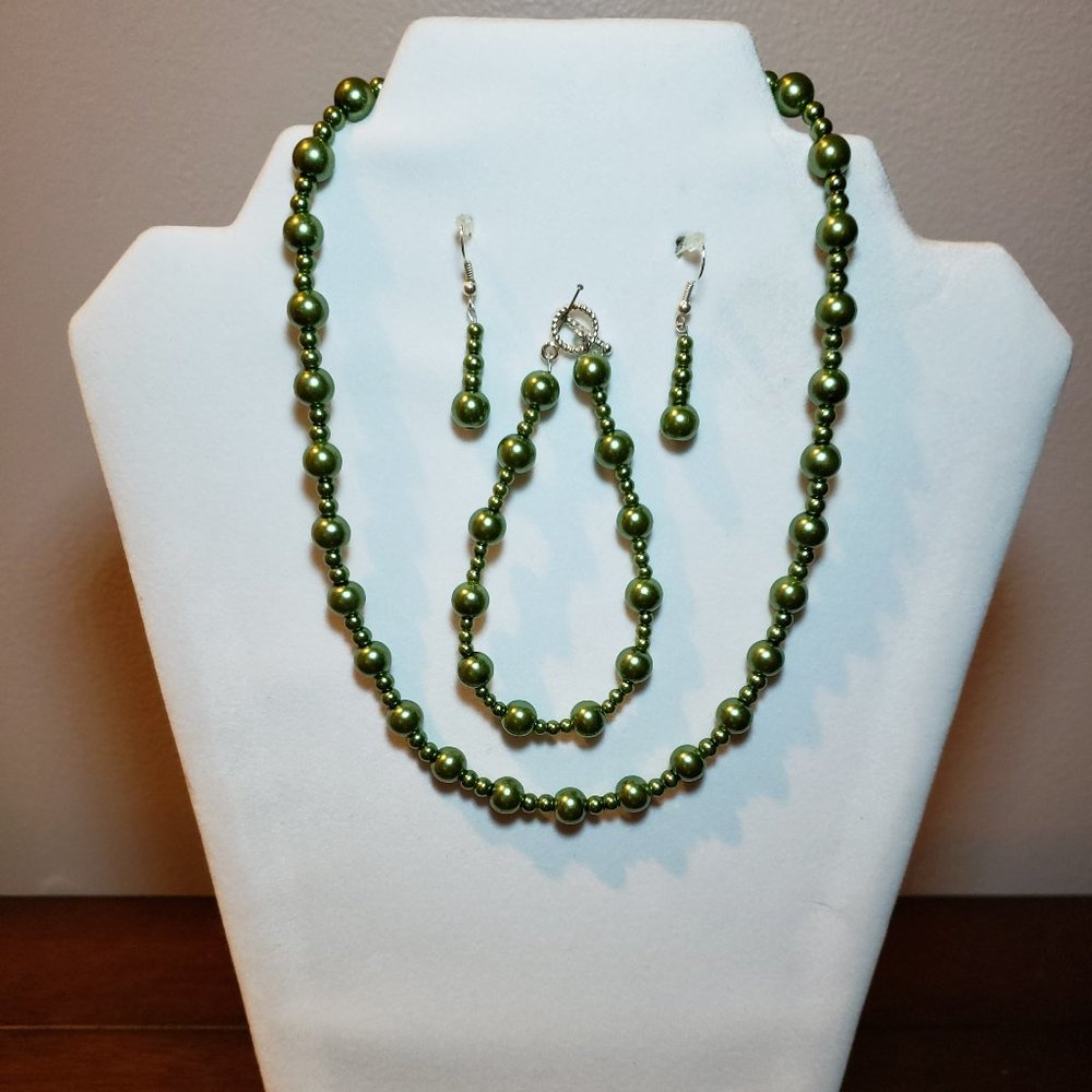Green Pearl Jewelry Sets